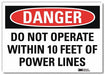 Danger Sign 10 in x 14 in Rflct Sheeting