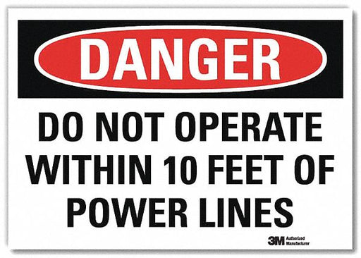 Danger Sign 10 in x 14 in Rflct Sheeting