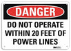 Danger Sign 10 in x 14 in Plastic