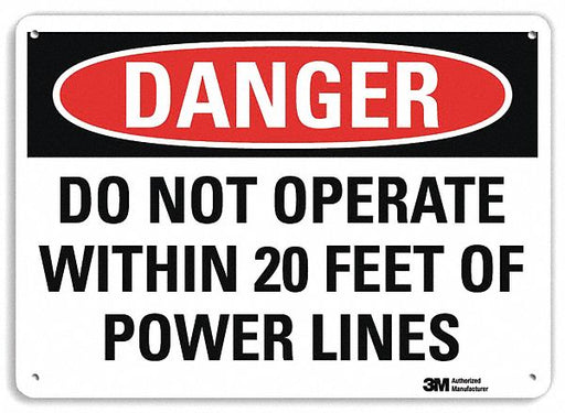 Danger Sign 10 in x 14 in Plastic