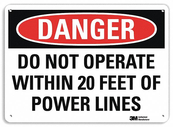 Danger Sign 7 in x 10 in Aluminum