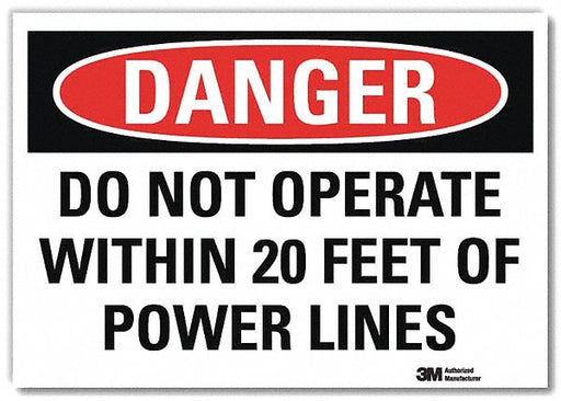 Danger Sign 5 in x 7 in Rflct Sheeting