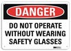 Danger Sign 10 in x 14 in Aluminum