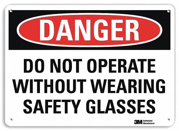 Danger Sign 10 in x 14 in Aluminum