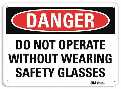 Danger Sign 7 in x 10 in Aluminum