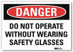 Danger Sign 5 in x 7 in Rflct Sheeting