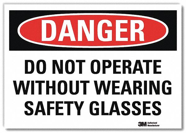 Danger Sign 5 in x 7 in Rflct Sheeting