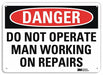 Danger Sign 7 in x 10 in Aluminum