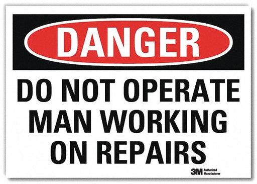 Danger Sign 7 in x 10 in Rflct Sheeting