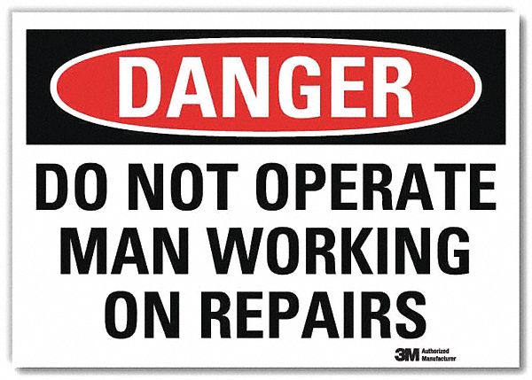 Danger Sign 7 in x 10 in Rflct Sheeting