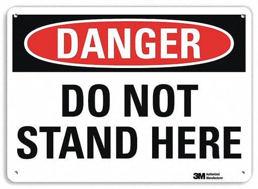 Danger Sign 7 in x 10 in Plastic