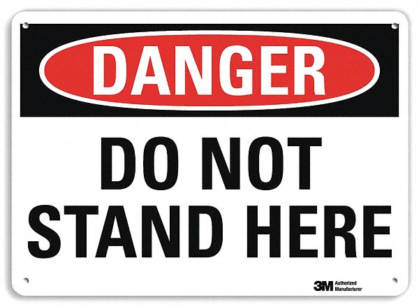 Danger Sign 7 in x 10 in Aluminum