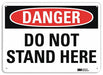 Danger Sign 7 in x 14 in Aluminum