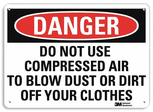 Danger Sign 7 in x 10 in Plastic