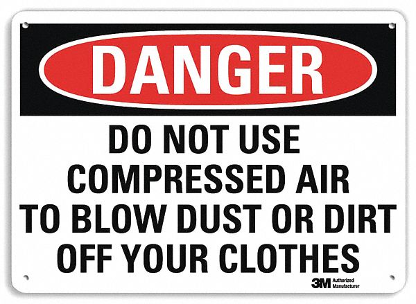 Danger Sign 7 in x 14 in Aluminum