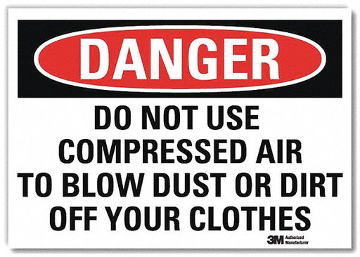 Danger Sign 10 in x 14 in Rflct Sheeting