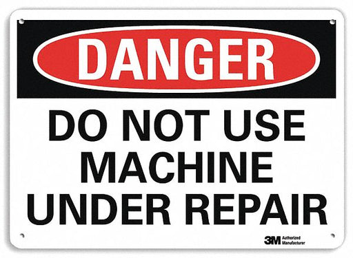 Danger Sign 10 inx14 in Plastic