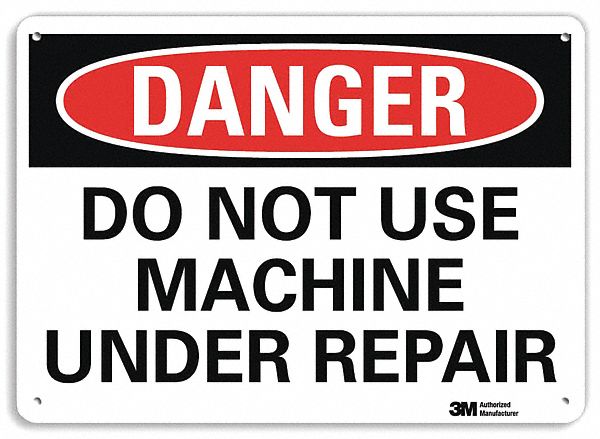 Danger Sign 10 inx14 in Plastic