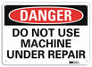 Danger Sign 7 in x 10 in Aluminum