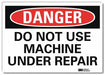 Danger Sign 7 in x 10 in Rflct Sheeting