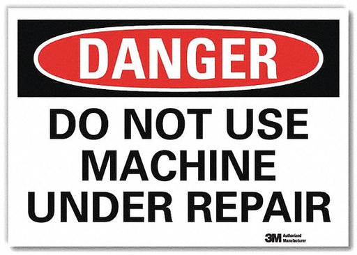Danger Sign 7 in x 10 in Rflct Sheeting