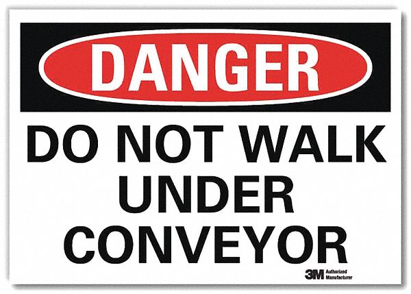 Danger Sign 5 in x 7 in Rflct Sheeting
