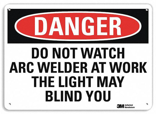 Danger Sign 10 in x 14 in Plastic
