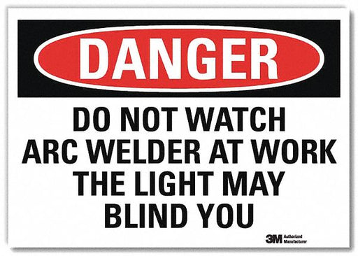 Danger Sign 7 in x 10 in Rflct Sheeting