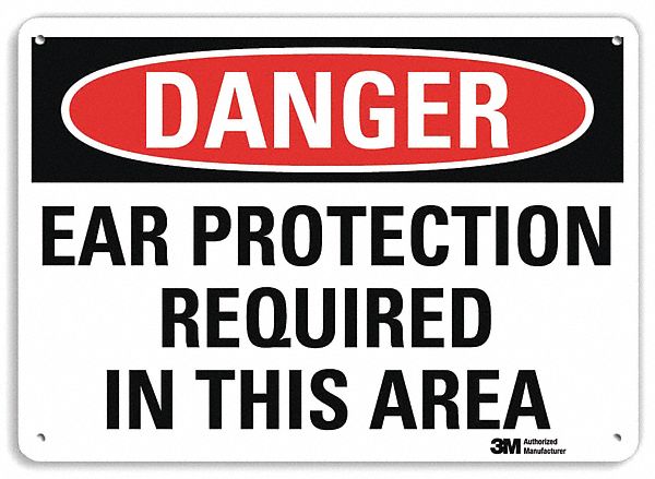 Danger Sign 7 in x 10 in Aluminum
