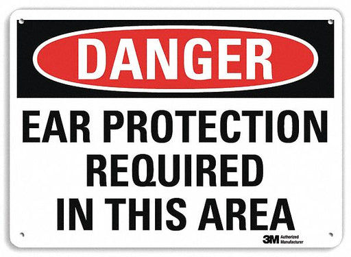 Danger Sign 10 in x 14 in Plastic