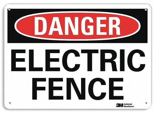 Danger Sign 7 in x 10 in Plastic