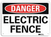 Danger Sign 7 in x 10 in Aluminum