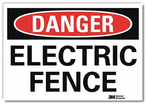 Danger Sign 5 in x 7 in Rflct Sheeting