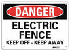 Danger Sign 7 in x 10 in Aluminum