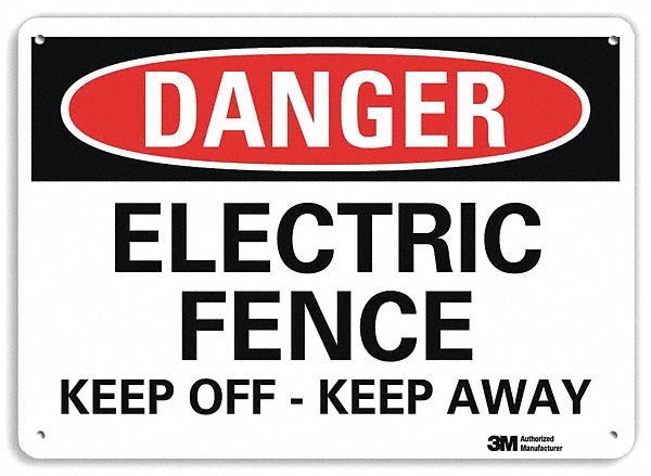 Danger Sign 7 in x 10 in Aluminum