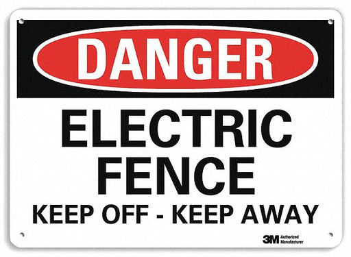 Danger Sign 7 in x 10 in Plastic