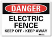 Danger Sign 10 in x 14 in Rflct Sheeting