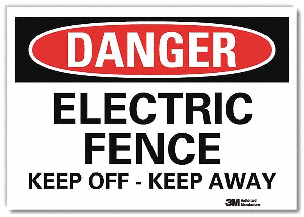 Danger Sign 7 in x 10 in Rflct Sheeting