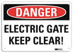 Danger Sign 7 in x 10 in Plastic