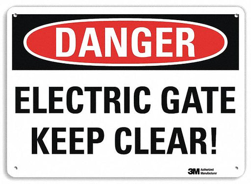 Danger Sign 7 in x 10 in Plastic