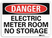 Danger Sign 7 in x 10 in Aluminum