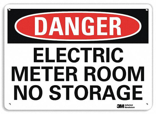 Danger Sign 7 in x 10 in Aluminum