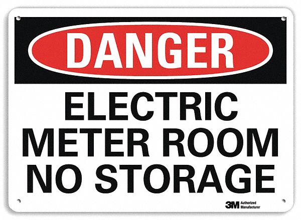 Danger Sign 7 in x 10 in Aluminum