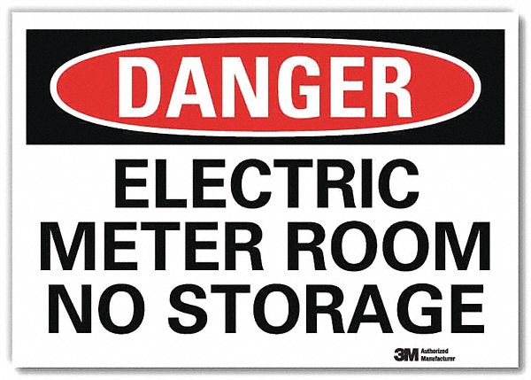 Danger Sign 5 in x 7 in Rflct Sheeting