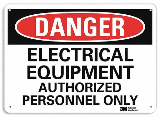 Danger Sign 7 inx10 in Plastic