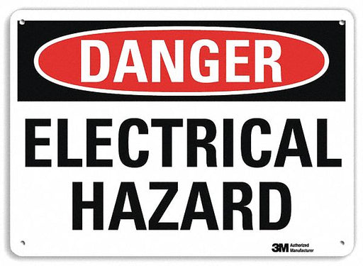 Danger Sign 7 in x 10 in Plastic