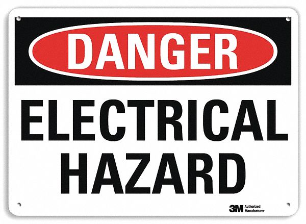 Danger Sign 7 in x 10 in Plastic