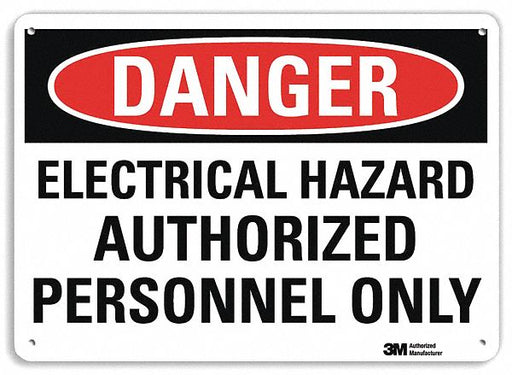 Danger Sign 10 inx14 in Plastic