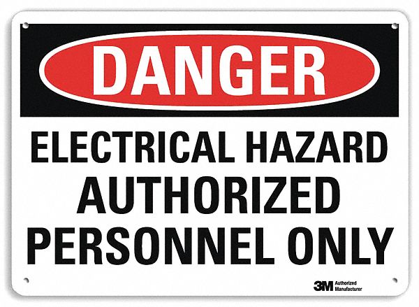 Danger Sign 7 in x 10 in Aluminum