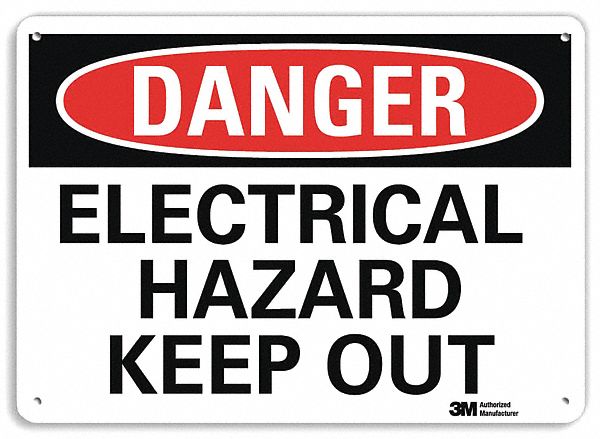 Danger Sign 7 in x 10 in Aluminum
